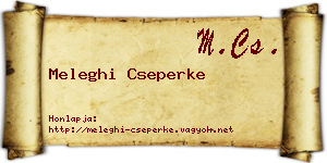 Meleghi Cseperke névjegykártya